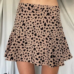 Cheetah print skort